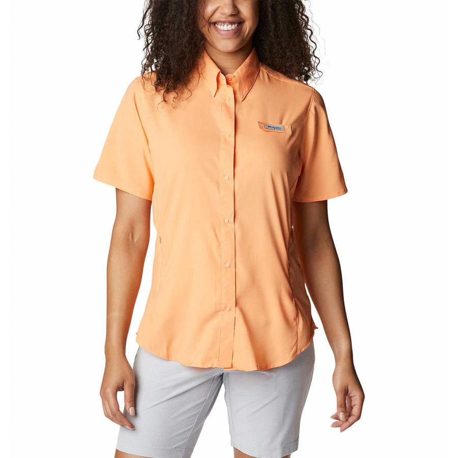 WOMEN Rockford Blouses | Womens Tamiami Ii Ss Shirt (873)Bright Nectar